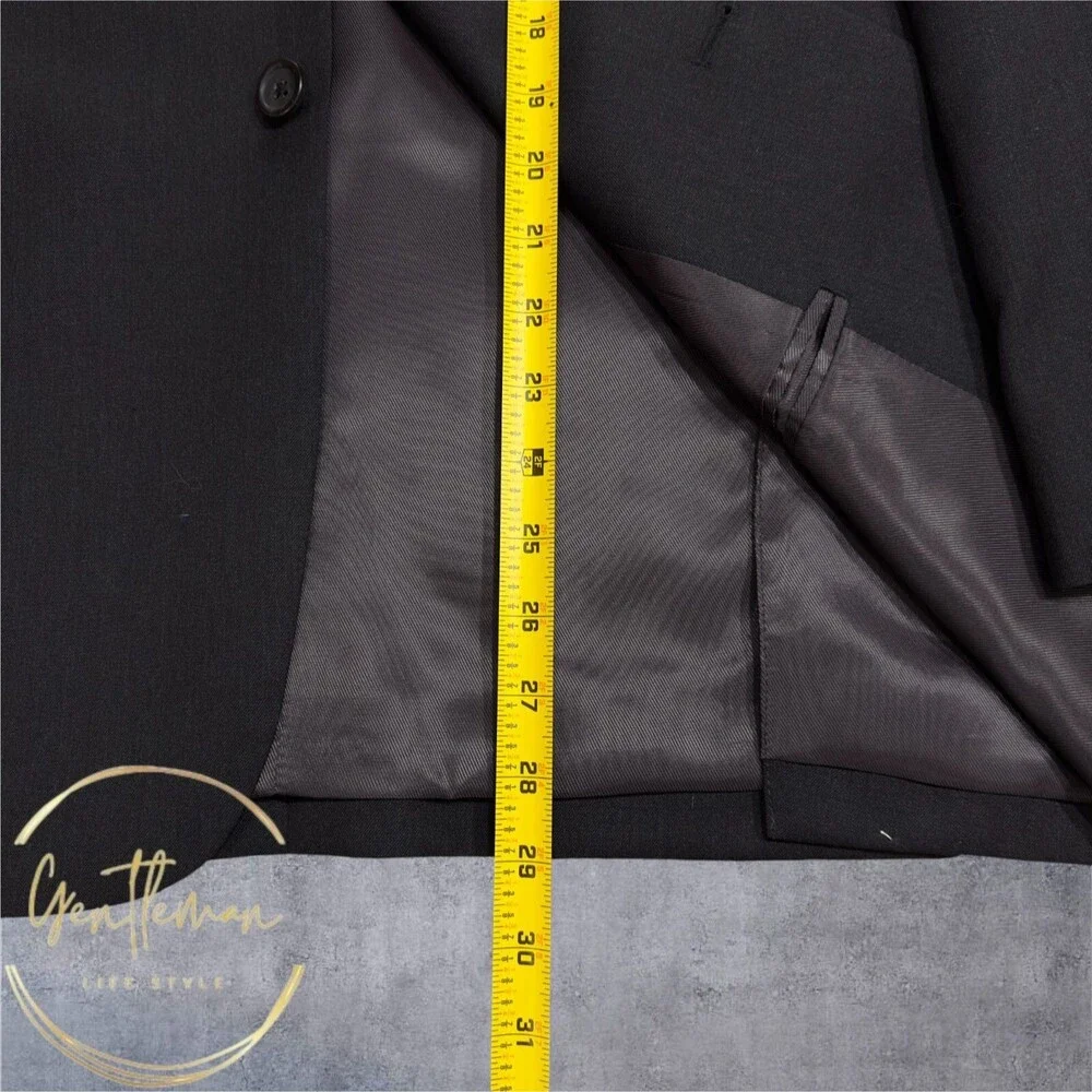 PRONTO UOMO Mens Blazer 42S Sport Coat Two Button Jacket Wool Charcoal Gray